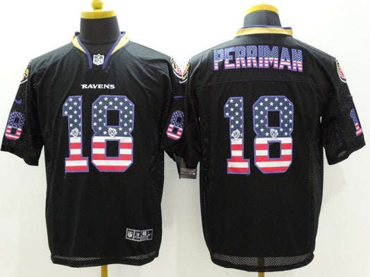 Men's Baltimore Ravens Rashad Perriman #18 Black Game Jersey1