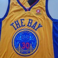 Men's Golden State Warriors Stephen Curry Yellow Replica Jersey1 - City Edition