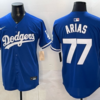 Men's Los Angeles Dodgers Andres Arias #77 Royal Alternate 2 Replica Jersey