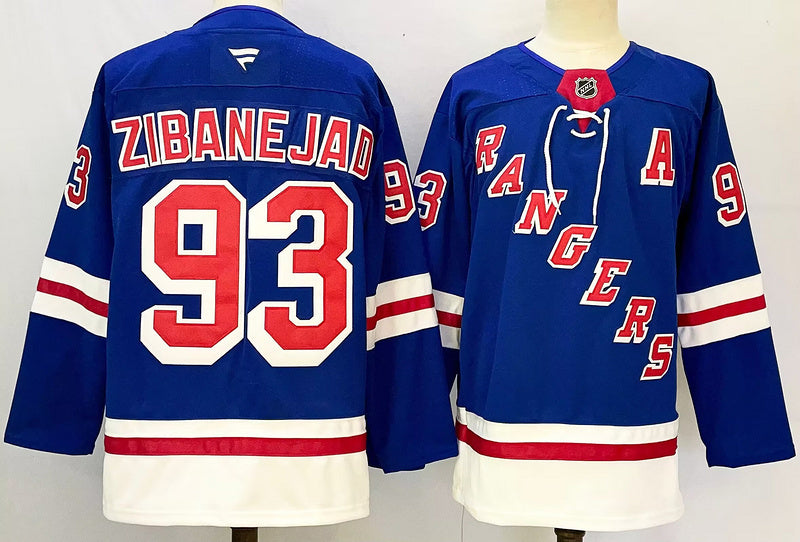 Men's New York Rangers Mika Zibanejad #93 Fanatics Blue Jersey