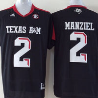 Men's Texas A&M Aggies Johnny Manziel #2 Black Player Game Jersey