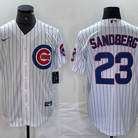 Men's Chicago Cubs Ryne Sandberg #23 White Replica Baseball Jersey1