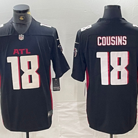 Men's Atlanta Falcons Kirk Cousins #18 Black Game Player Jersey1