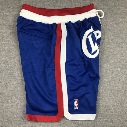 Men's LA Clippers 1984-85 Hardwood Classics Blue Basketball Shorts1