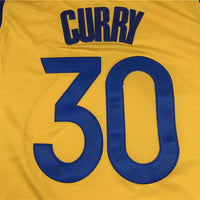 Men's Golden State Warriors Stephen Curry Yellow Fast Break Team Replica Jersey1