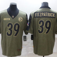 Men's Pittsburgh Steelers Minkah Fitzpatrick #39 Brown Player Game Jersey1