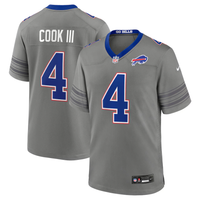 Men's Buffalo Bills James Cook III #4 Gray Nickel City Game Jersey