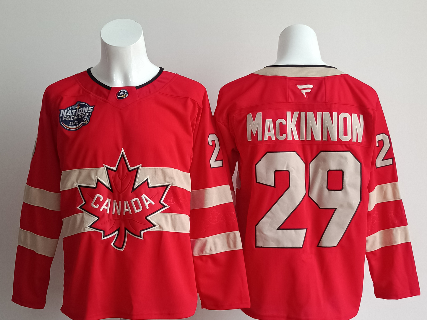 Men's Canada 2025 4 Nations Face-Off Nathan MacKinnon #29 Red Player Jersey