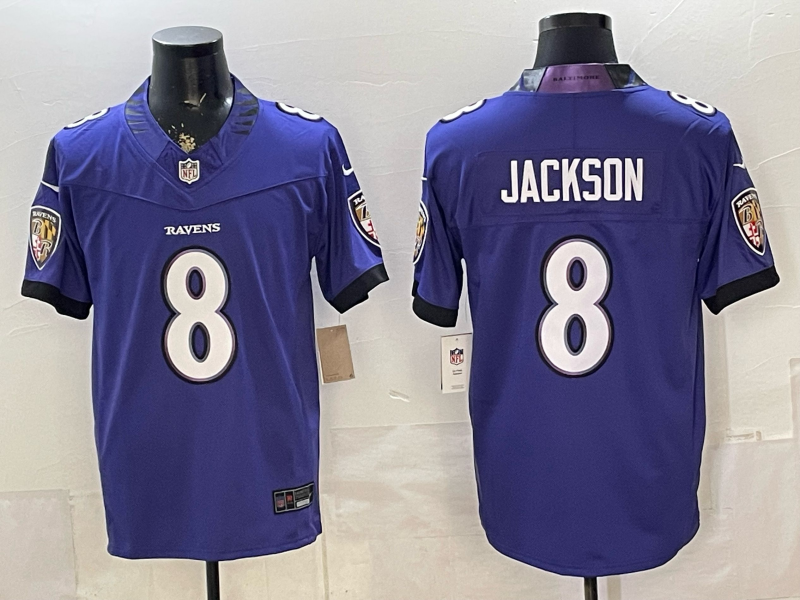 Lamar Jackson #8 Baltimore Ravens Purple Vapor F.U.S.E. Limited Jersey - JerseysFreak