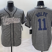 Men's New York Yankees Anthony Volpe #11 Gray Game Jersey1 Joint Edition