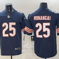 Men's Chicago Bears Isaiah Monangai #25 Navy Player Game Jersey