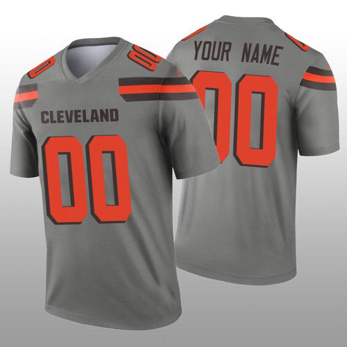 Custom1 Cleveland Browns Gray Inverted Legend Jersey1 Stitched American Football Jerseys