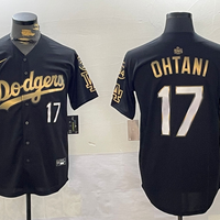 Men's Los Angeles Dodgers Shohei Ohtani Black Replica Player Jersey1
