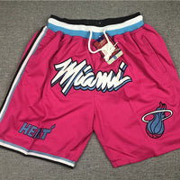 Miami Heat Pink Basketball Shorts