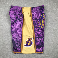Men's Los Angeles Lakers Purple Year of the Tiger Edition Pocket Shorts1