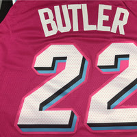 Men's Miami Heat Jimmy Butler #22 NBA Pink Swingman Jersey1