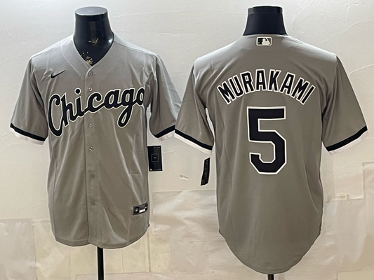 Men's Chicago White Sox Munetaka Murakami #5 Gray Replica Player Jersey
