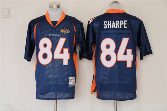 Men's Denver Broncos Shannon Sharpe Mitchell & Ness Navy Legacy Replica Jersey1