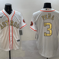 Men's Houston Astros Jeremy Pena #3 White Player Jersey1
