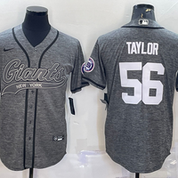 Men's New York Giants Lawrence Taylor #56 Gray Game Jersey1 Joint Edition