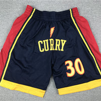 Men's Golden State Warriors Navy Hardwood Classics Throwback Basketball Shorts1