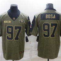 Men's San Francisco 49ers Nick Bosa #97 Brown Player Game Jersey1