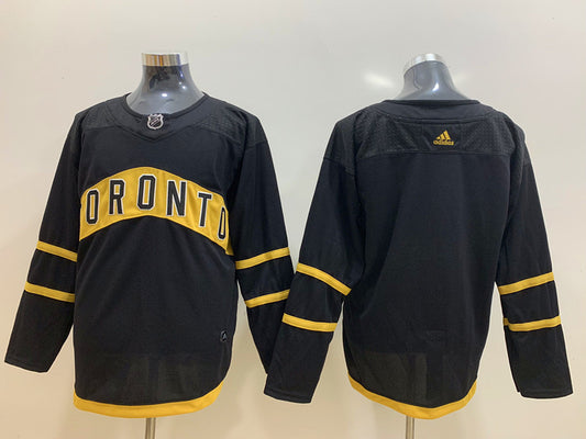 Men's Toronto Maple Leafs Black Blank Jersey1