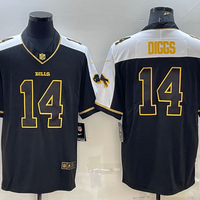 Men's Buffalo Bills Stefon Diggs #14 Black Player Game Jersey1