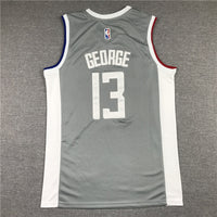 Men's LA Clippers Paul George Gray 2020/21 Swingman Jersey1 - Earned Edition