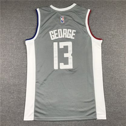 Men's LA Clippers Paul George Gray 2020/21 Swingman Jersey1 - Earned Edition
