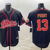 Men's San Francisco 49ers Brock Purdy #13 Black Fashion Jersey1 Joint Edition