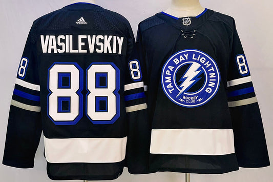 Men's Tampa Bay Lightning Andrei Vasilevskiy #88 Blue Game Jersey1