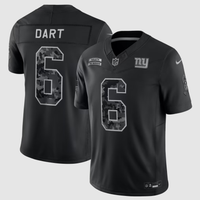 Men's New York Giants Jaxson Dart #6 Black 2026 Salute to Service Stitched Limited Jersey