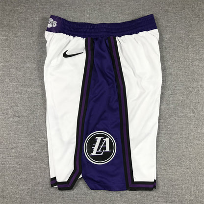 Men's Los Angeles Lakers White 2022/23 City Edition Basketball Shorts1