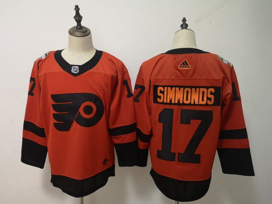 Men's Philadelphia Flyers Wayne Simmonds #17 Orange Player Game Jersey1