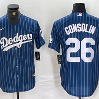 Men's Los Angeles Dodgers Tony Gonsolin #26 Blue Replica Baseball Jersey1