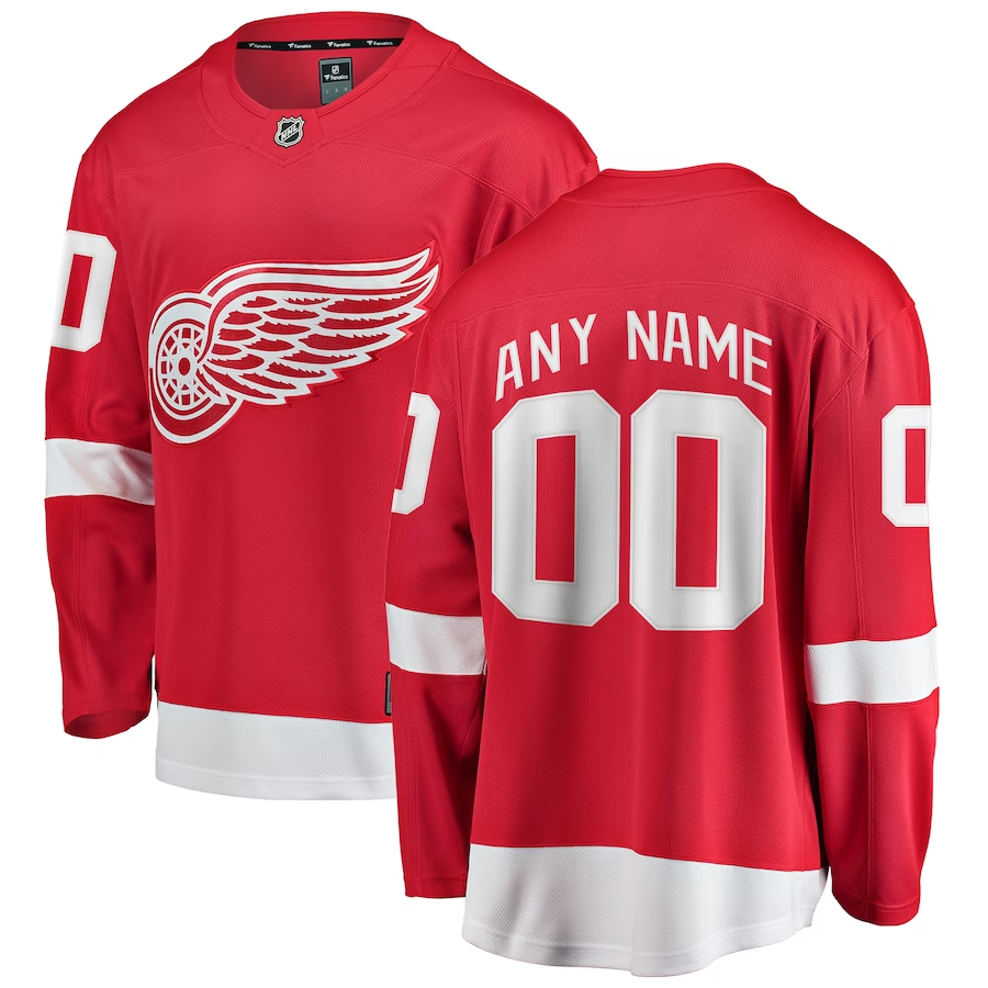 Men's Detroit Red Wings Red Home Breakaway Custom Jersey1