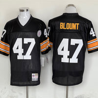 Men's Pittsburgh Steelers Mel Blount Mitchell & Ness Black Legacy Replica Jersey1