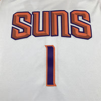Men's Phoenix Suns Devin Booker #1 White 2022/23 Swingman Jersey1 - Association Edition