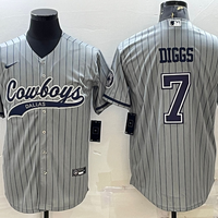 Men's Dallas Cowboys Trevon Diggs #7 Gray Game Player Jersey1 Joint Edition