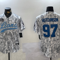 Men's Detroit Lions Aidan Hutchinson #97 Arctic Camo 2024 Salute to Service Player Jersey1