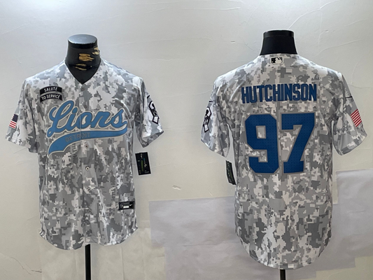Men's Detroit Lions Aidan Hutchinson #97 Arctic Camo 2024 Salute to Service Player Jersey1