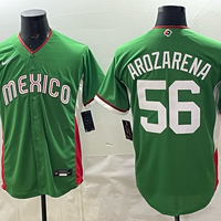 Men's Mexico Baseball Randy Arozarena #56 Green 2026 World Baseball Classic Stadium Jersey