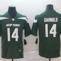 Men's New York Jets Sam Darnold #14 Green Game Player Jersey1