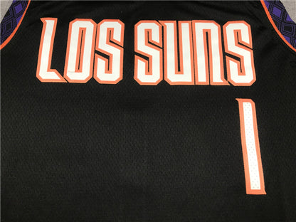Men's Phoenix Suns Devin Booker #1 Black Replica Jersey1 - City Edition