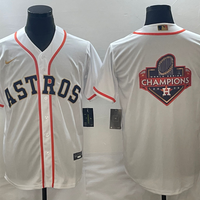 Men's Houston Astros White 2023 Gold Collection Replica Player Jersey1