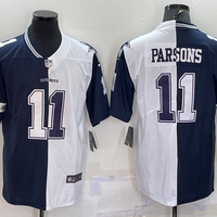 Men's Dallas Cowboys Micah Parsons #11 Navy/White Game Jersey1