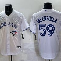 Men's Toronto Blue Jays Brandon Valenzuela #59 White Home Replica Jersey