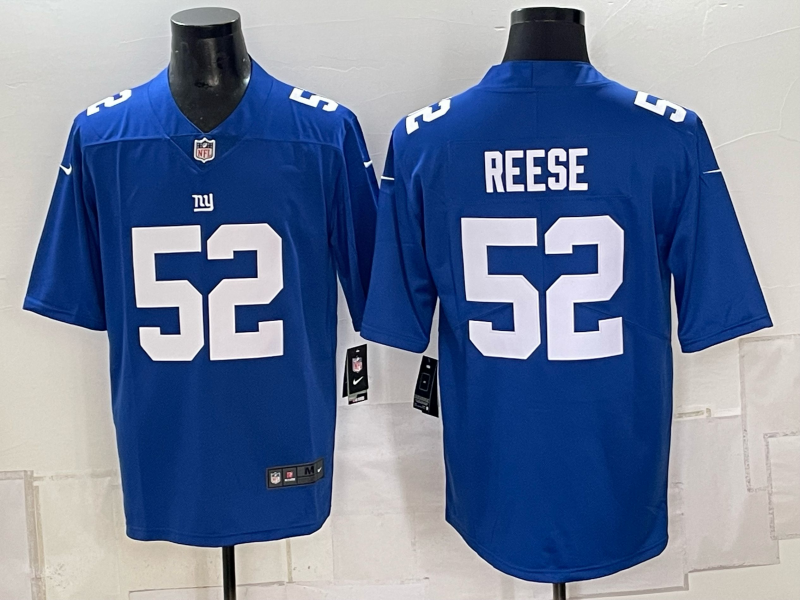 Men's New York Giants Arvell Reese #52 Royal Team Game Jersey