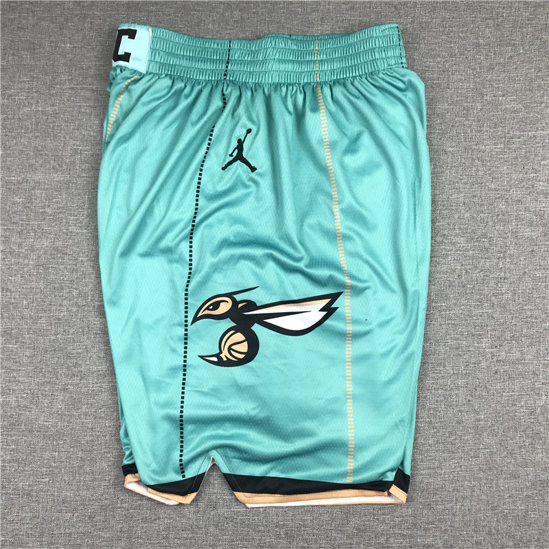 Men's Charlotte Hornets Teal Basketball Retro Shorts11
